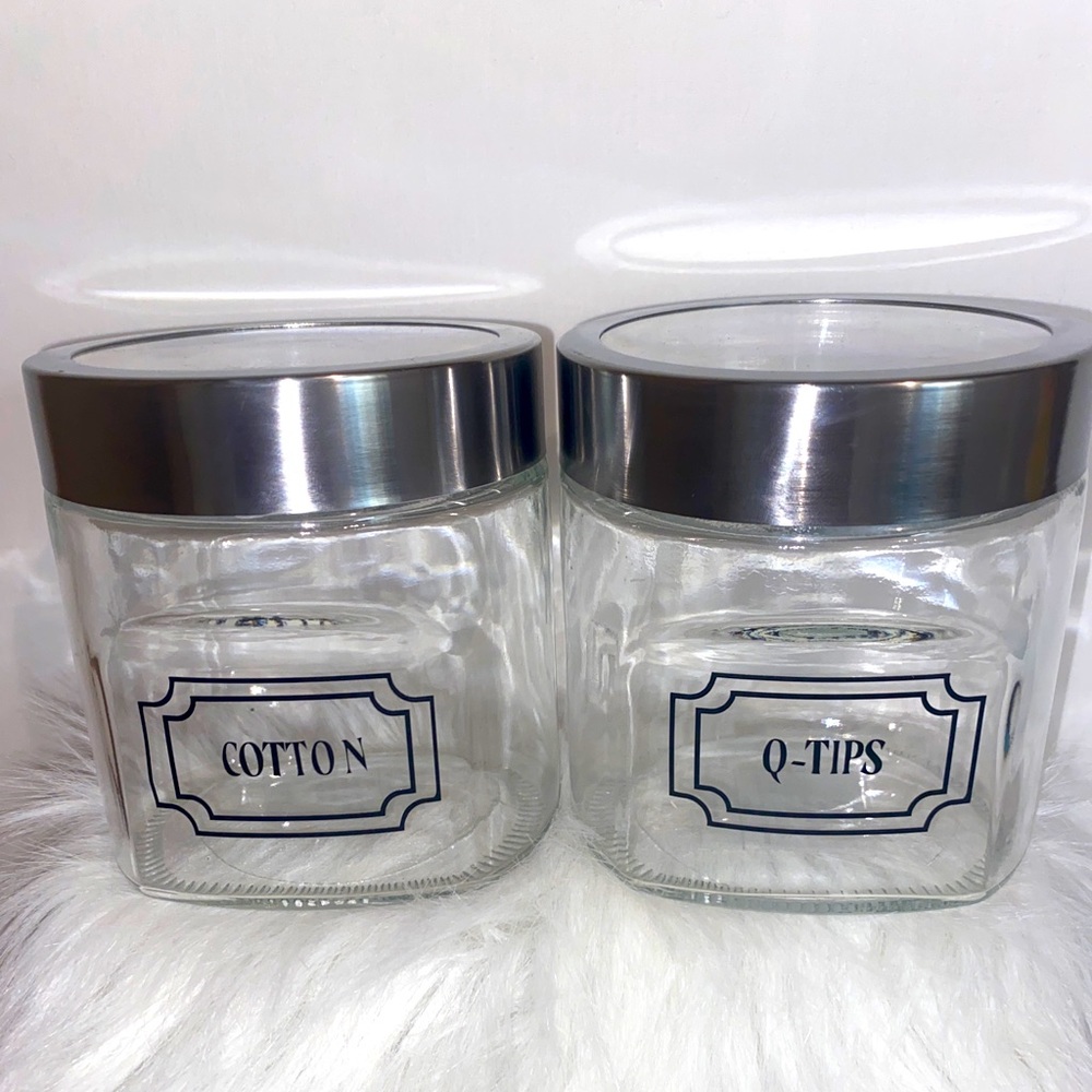 2 Bathroom Canisters